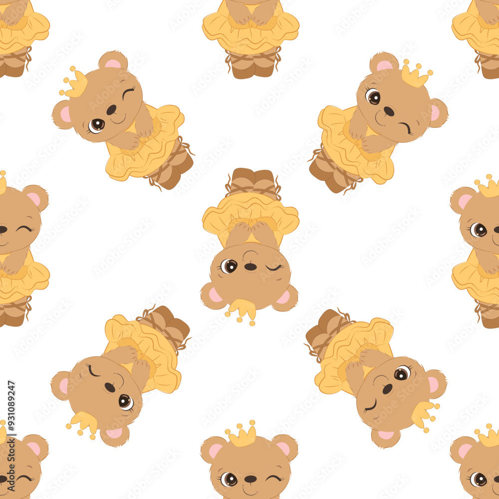 Cute baby animals seamless pattern Cute baby animals seamless pattern