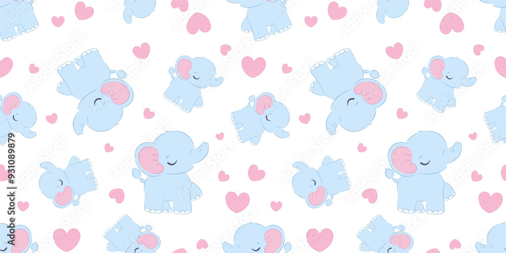 Cute baby animals seamless pattern Cute baby animals seamless pattern
