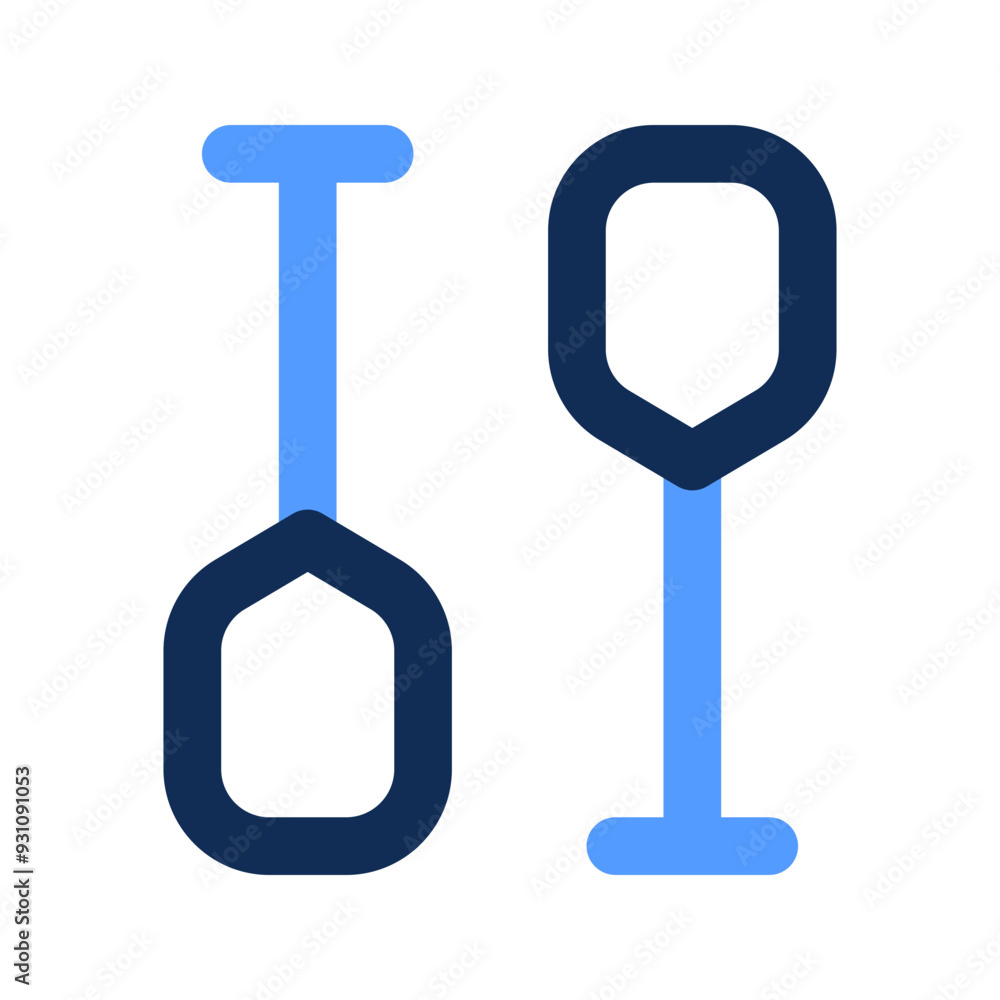 paddles outline color icon paddles outline color icon