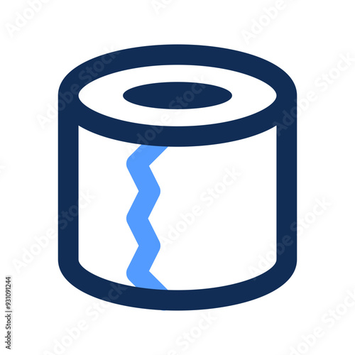 tissue roll outline color icon