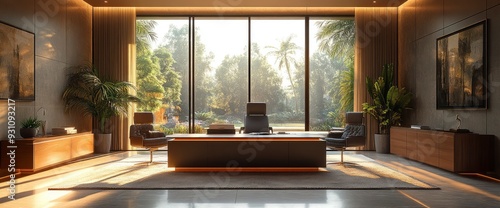 Wallpaper Mural Director Office Interior, Modern Design, Clean Lines, Functional And Stylish Torontodigital.ca