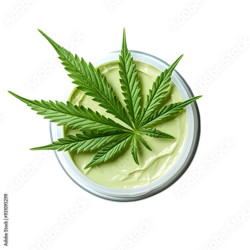 Photograph of a Cannabis-Infused Topical Cream Product on Plain White Background Transparent PNG 