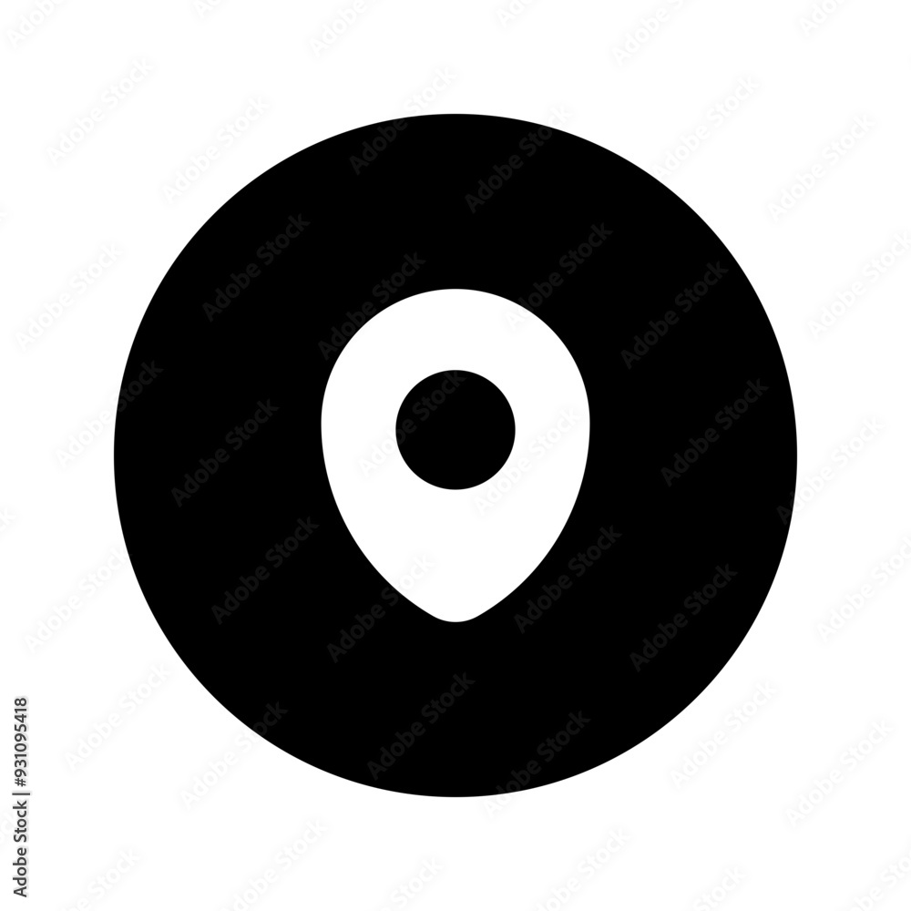 gps glyph circular icon gps glyph circular icon