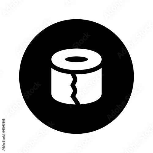 tissue roll glyph circular icon