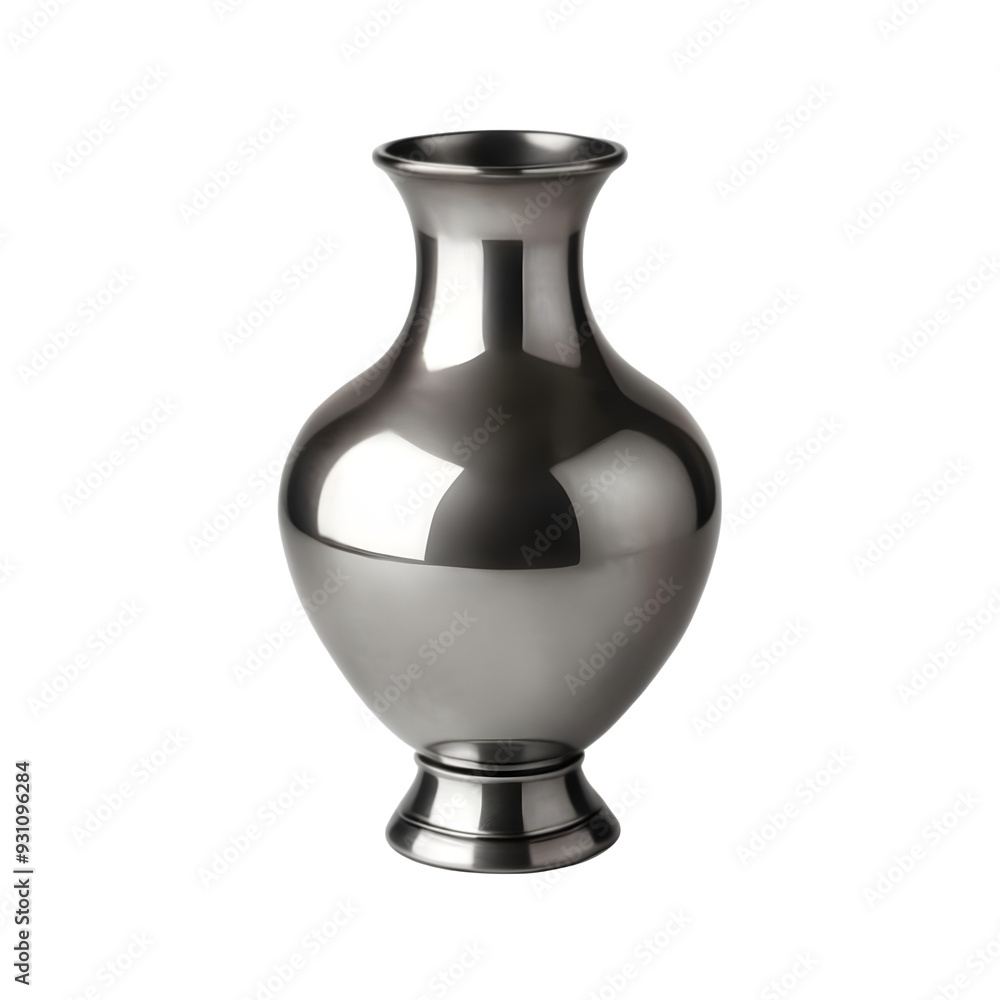 Isolated Metal Vase in Pewter With a Smooth Finish on Transparent Background Png, 3d Vase Png, Home Interior Decor Isolated Metal Vase in Pewter With a Smooth Finish on Transparent Background Png, 3d Vase Png, Home Interior Decor
