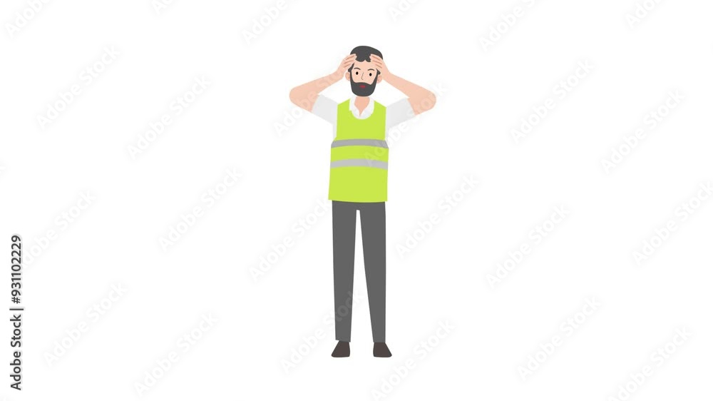 Man Doing Stressful Pose Man Doing Stressful Pose