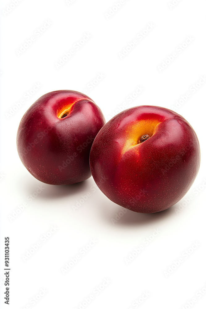 Sweet nectarines isolated on white background Sweet nectarines isolated on white background