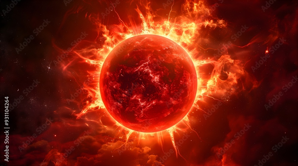 Hell star, fantastic illustration Hell star, fantastic illustration