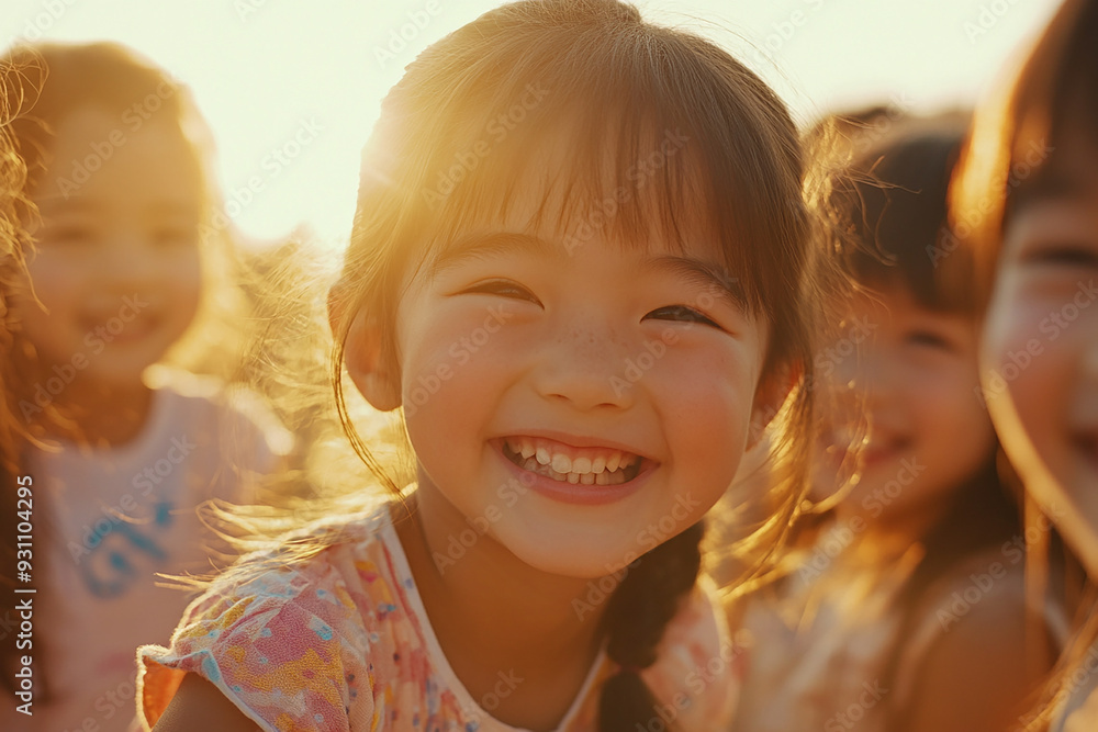 A group of children are playing happily in the sun. Children of different skin colors and nationalities are suitable for education and peace, showing strong tolerance. A group of children are playing happily in the sun. Children of different skin colors and nationalities are suitable for education and peace, showing strong tolerance.
