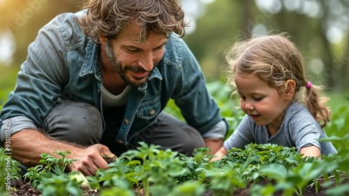 Wallpaper Mural Backyard vegetable garden family gardening Torontodigital.ca