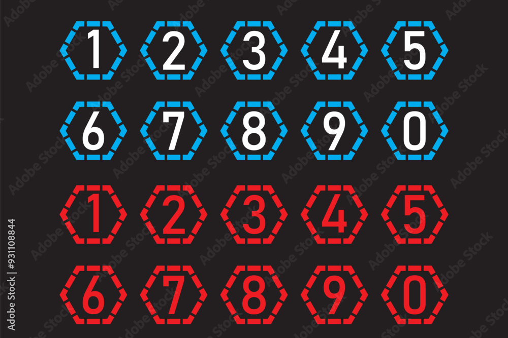 simple black white blue red color bullet points number set from one to nine simple flat style a number of numbers that are in a polygon a set of numbers that are on a black background simple black white blue red color bullet points number set from one to nine simple flat style a number of numbers that are in a polygon a set of numbers that are on a black background