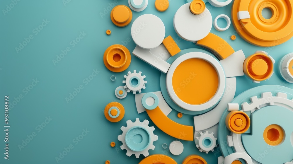 Obraz premium Futuristic Targeted Advertising Tactics - Robotic Tone with Split-complementary Colors