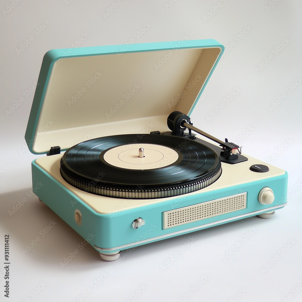 Fototapeta premium Solid Turntable Record Player for Vinyl Enthusiasts