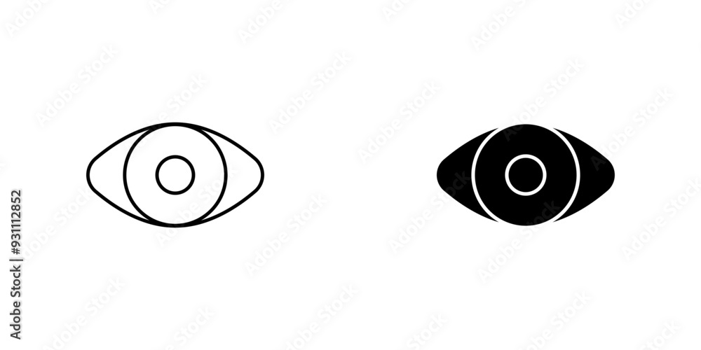 Minimalist Eye Icons set - Simple Line Art Ocular Graphic for Vision Concepts, Observational Symbols in Modern Art Style Minimalist Eye Icons set - Simple Line Art Ocular Graphic for Vision Concepts, Observational Symbols in Modern Art Style