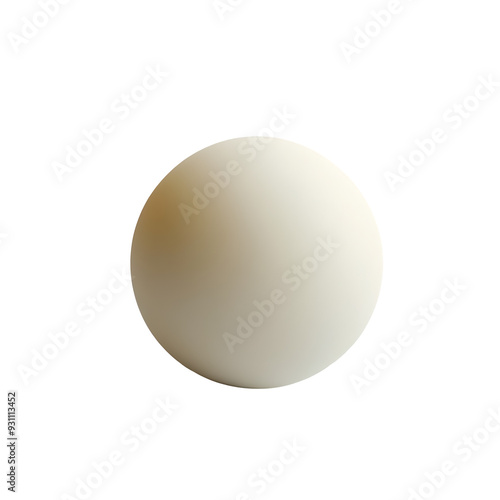 Photograph of a Pristine White Spherical Object on a Plain Background