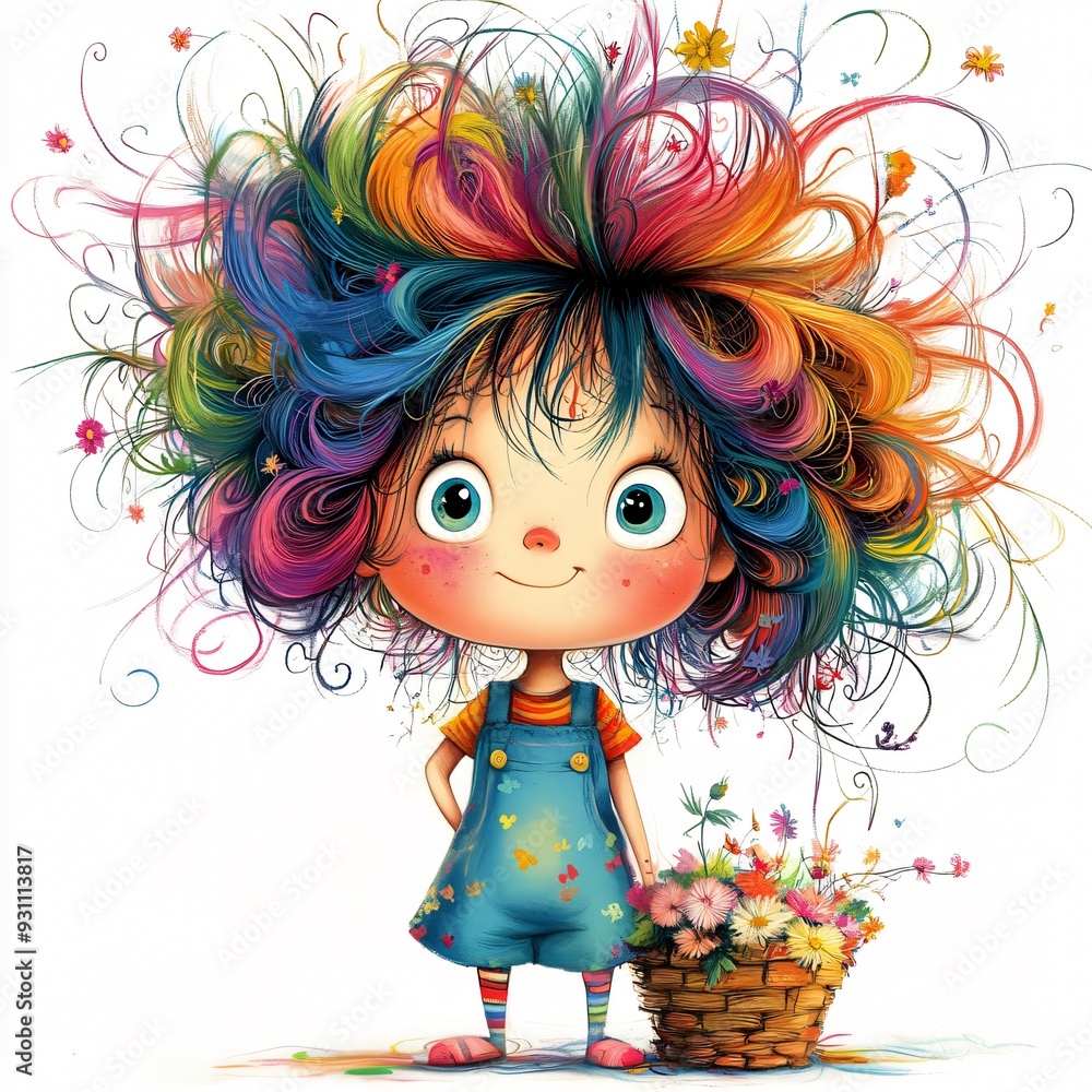 little girl with flowers little girl with flowers