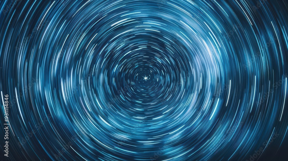 Time-lapse of star trails forming circular patterns around the North Star, astrophotography, star trails, night sky Time-lapse of star trails forming circular patterns around the North Star, astrophotography, star trails, night sky