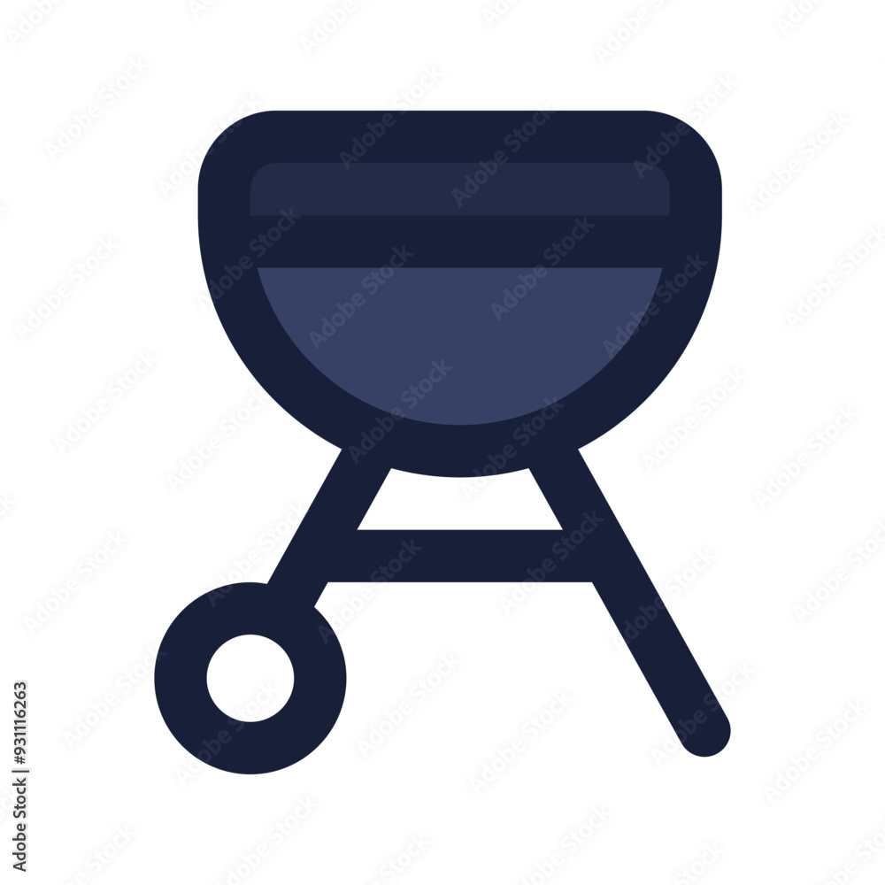 grill flat line icon grill flat line icon