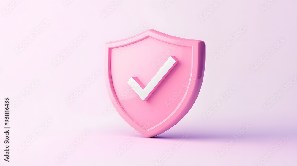cartoon 3d Icon safety shield check mark perspective . pink symbol security safety icon. Checkmark in minimalistic style. 3d vector illustration. white background
cartoon 3d Icon safety shield check mark perspective . pink symbol security safety icon. Checkmark in minimalistic style. 3d vector illustration. white background