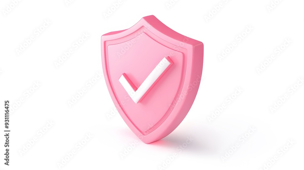 cartoon 3d Icon safety shield check mark perspective . pink symbol security safety icon. Checkmark in minimalistic style. 3d vector illustration. white background
cartoon 3d Icon safety shield check mark perspective . pink symbol security safety icon. Checkmark in minimalistic style. 3d vector illustration. white background