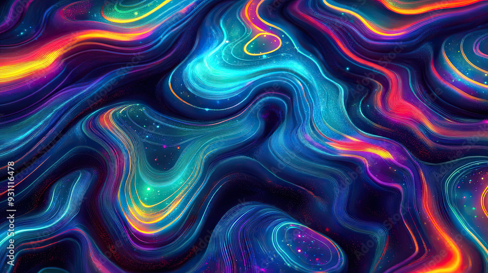 Obraz premium Dynamic Background with Colorful Abstract Shapes and Patterns Creating a Striking Contrast, Modern Artistic Design, Bold Geometric Elements, Vibrant Color Palette, Unique Visual Composition
