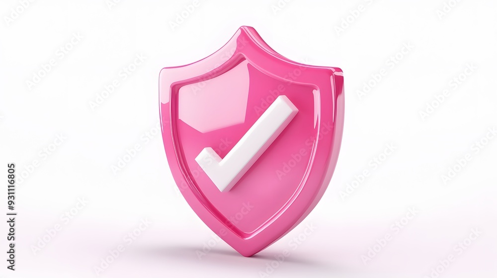 cartoon 3d Icon safety shield check mark perspective . pink symbol security safety icon. Checkmark in minimalistic style. 3d vector illustration. white background
cartoon 3d Icon safety shield check mark perspective . pink symbol security safety icon. Checkmark in minimalistic style. 3d vector illustration. white background