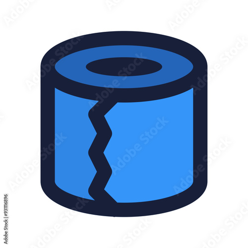 tissue roll flat line icon