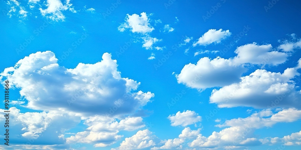 Blue sky with white clouds background 