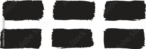 Set of grunge square template backgrounds. Dirty grunge design frames. Chalk drawn square boxes. Vector illustration isolated on white background.