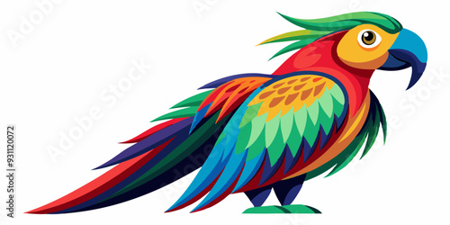 macaw parrot isolated on white