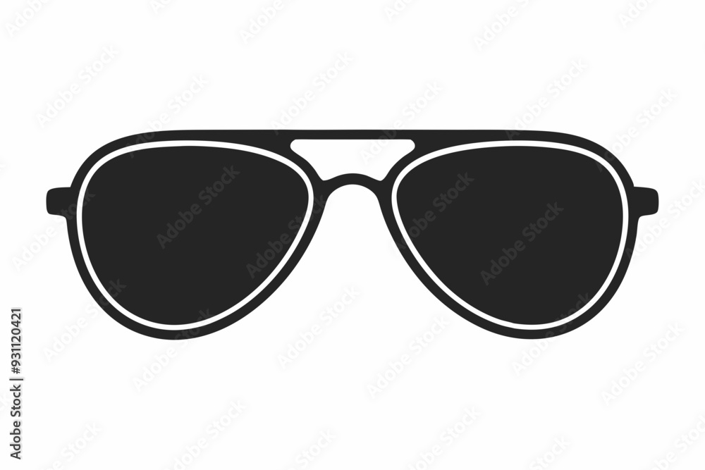 Sunglasses icon, sunglasses vector silhouette Sunglasses icon, sunglasses vector silhouette