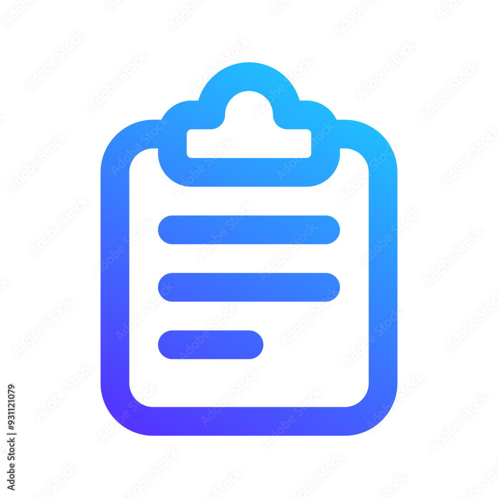 clipboard gradient icon