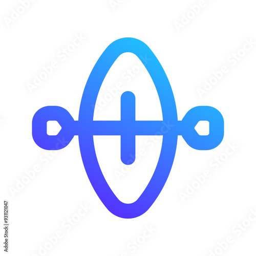 canoe gradient icon