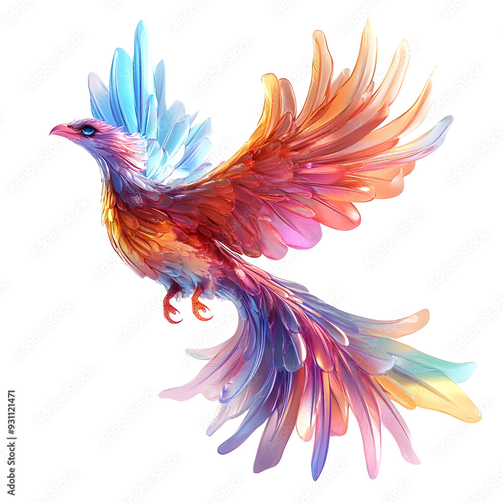 Prism Phoenix:A Mesmerizing Digital of a Mythical Creature in Motion Prism Phoenix:A Mesmerizing Digital of a Mythical Creature in Motion