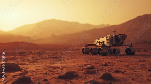 Mars Rover on a Martian Landscape photo