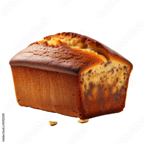 banana bread isolated on white photo