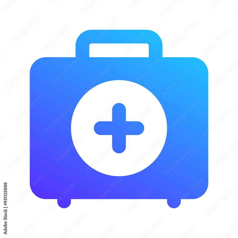 Fototapeta premium first aid kit gradient fill icon