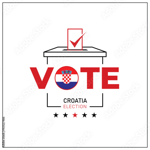 Croatia voting, Croatia citizen participation in voting, going to vote, voting, hand leaving vote, positive vote, negative vote, hand leaving paper in ballot box, elections, election of ruler.