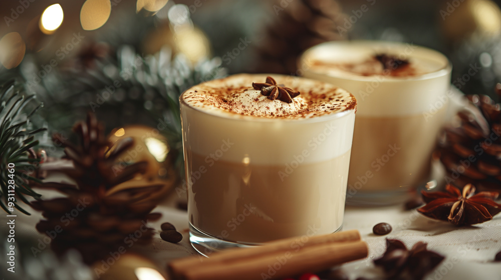 a cocktail or coffee for christmas holidays and autumn season a cocktail or coffee for christmas holidays and autumn season