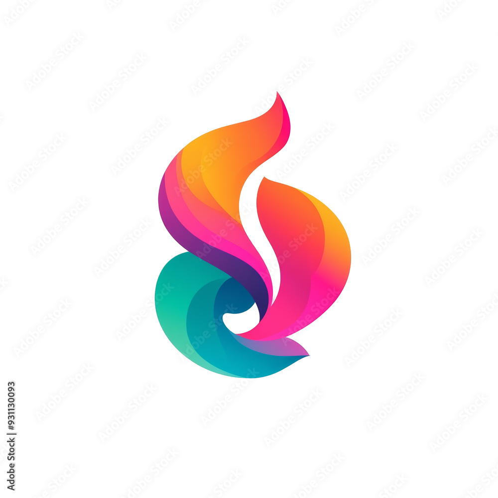 A colorful abstract flame design with smooth curves and gradients. A colorful abstract flame design with smooth curves and gradients.