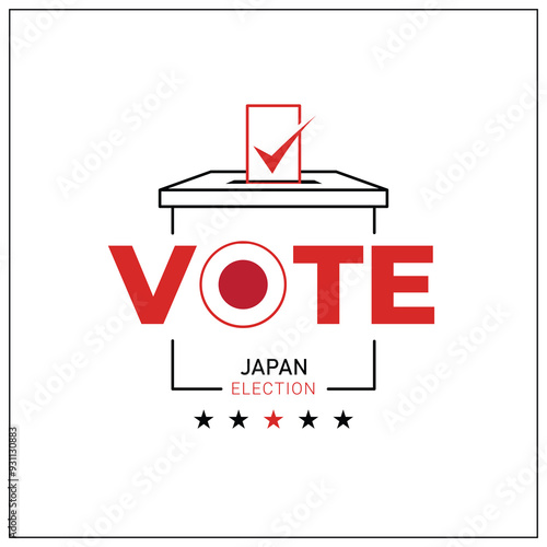 Japan voting, Japan citizen participation in voting, going to vote, voting, hand leaving vote, positive vote, negative vote, hand leaving paper in ballot box, elections, election of ruler.