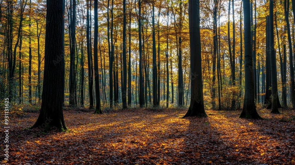 Fototapeta premium Golden Autumn Forest