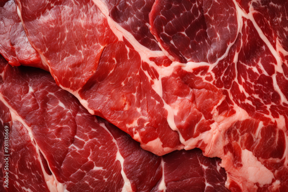 Processed collage of fresh raw meat beef surface texture. Background for banner, backdrop Processed collage of fresh raw meat beef surface texture. Background for banner, backdrop