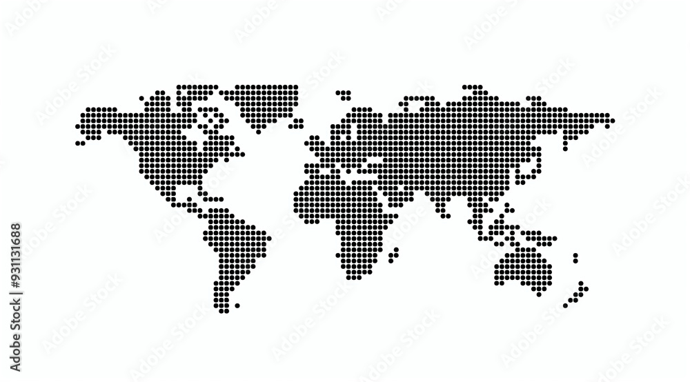 map of the world with black dots map of the world with black dots