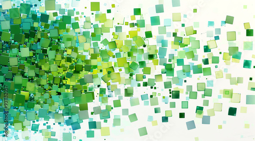 abstract background with green squares mosaic,wallpaper