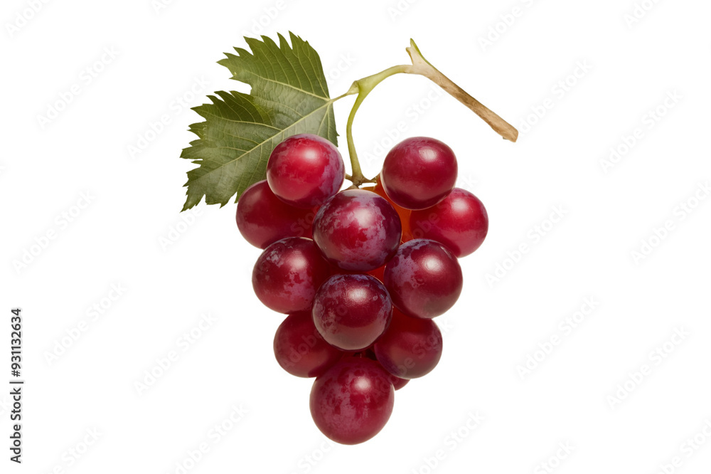 red grapes isolated on transparent background - Generative AI red grapes isolated on transparent background - Generative AI