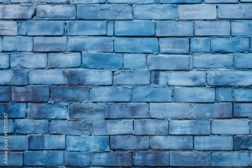 Processed collage of dark blue old brick wall texture. Background for banner, backdrop or texture