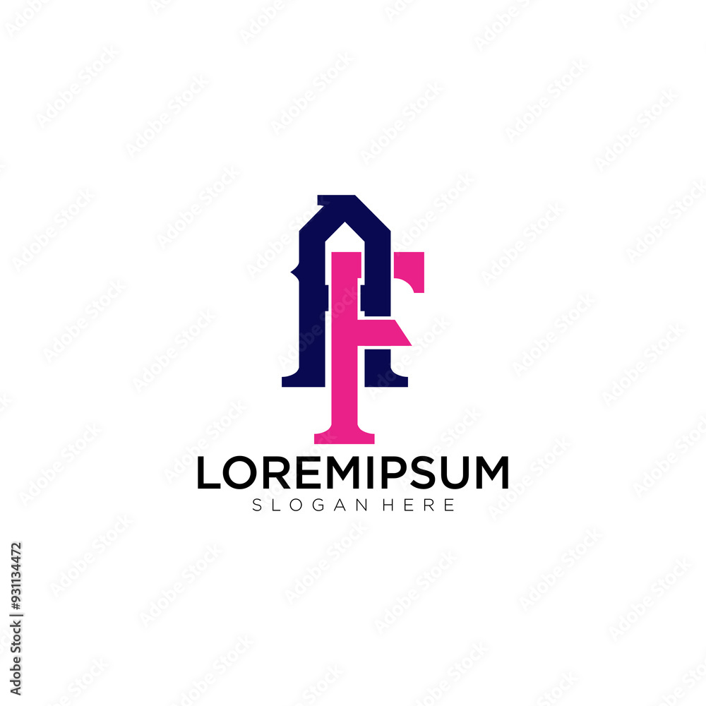 letter symbol AF modern logo letter symbol AF modern logo