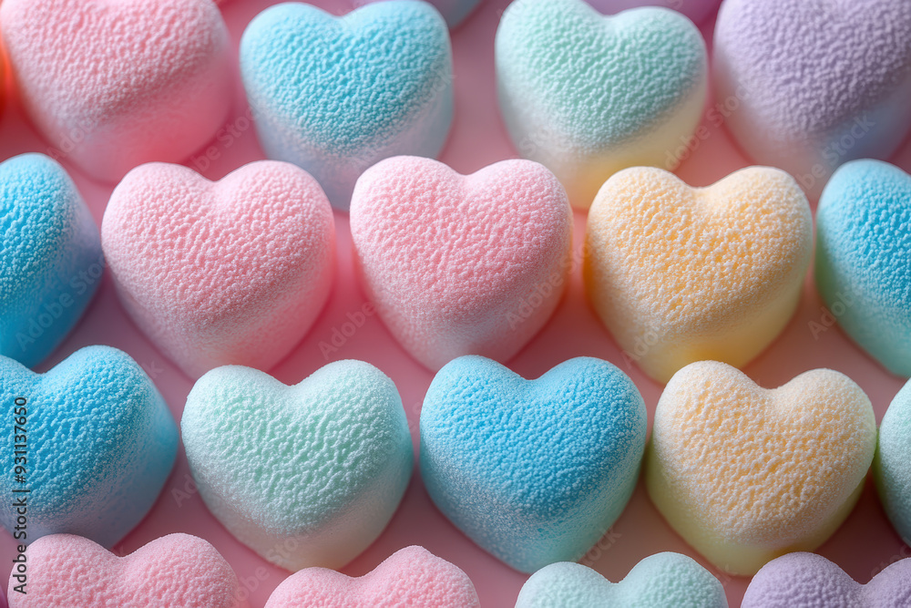 Fototapeta premium Soft Pastel Marshmallows Pattern
