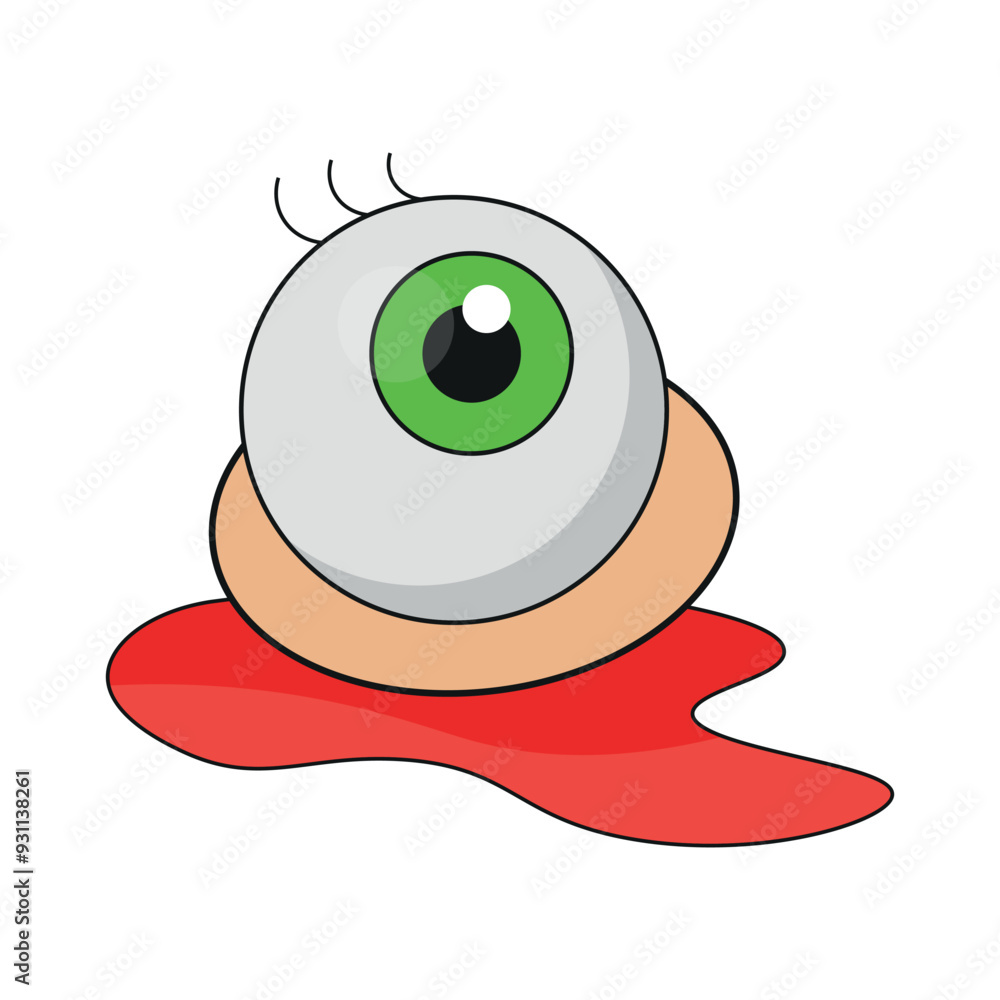 Obraz premium Halloween Green Eyeball